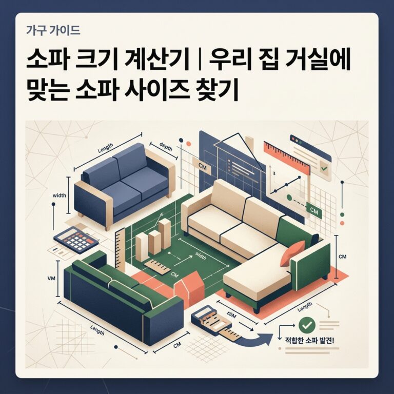 소파 크기 계산기｜우리 집 거실에 맞는 소파 사이즈 찾기