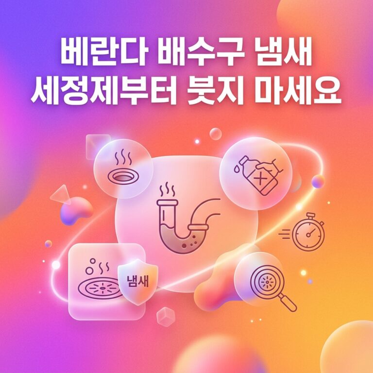 베란다 배수구 냄새 세정제부터 붓지 마세요