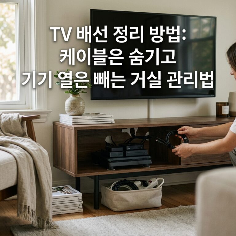 TV 배선 정리 방법: 케이블은 숨기고 기기 열은 빼는 거실 관리법