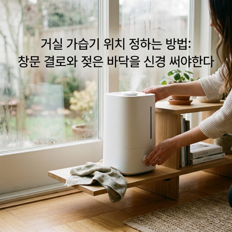 거실 가습기 위치 정하는 방법: 창문 결로와 젖은 바닥을 신경 써야한다