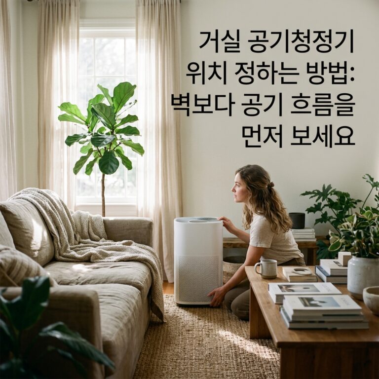 거실 공기청정기 위치 정하는 방법: 벽보다 공기 흐름을 먼저 보세요