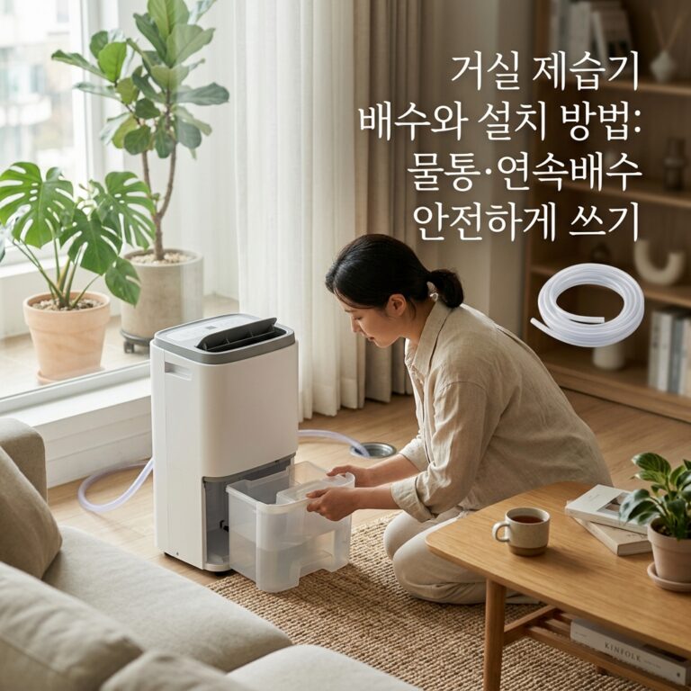 거실 제습기 배수와 설치 방법: 물통·연속배수 안전하게 쓰기