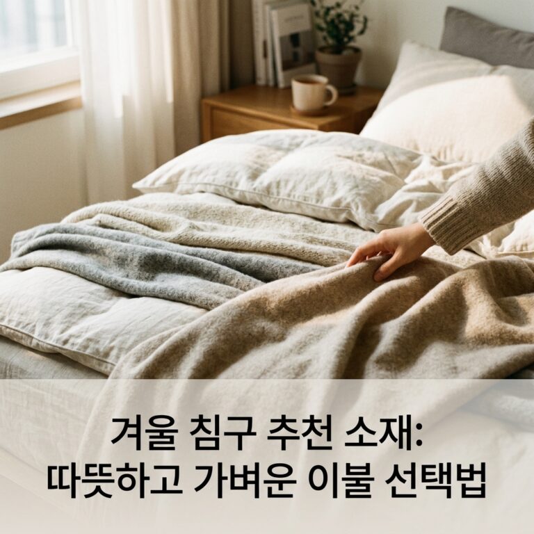 겨울 침구 추천 소재: 따뜻하고 가벼운 이불 선택법