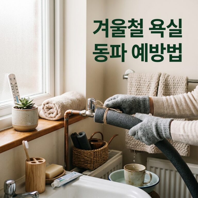 겨울철 욕실 동파 예방 체크리스트: 추위 오기 전 확인할 순서