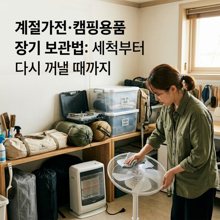 계절가전·캠핑용품 장기 보관법: 세척부터 다시 꺼낼 때까지