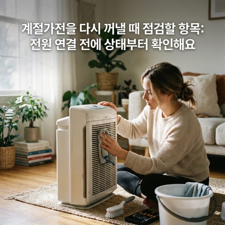 계절가전을 다시 꺼낼 때 점검할 항목: 전원 연결 전에 상태부터 확인해요