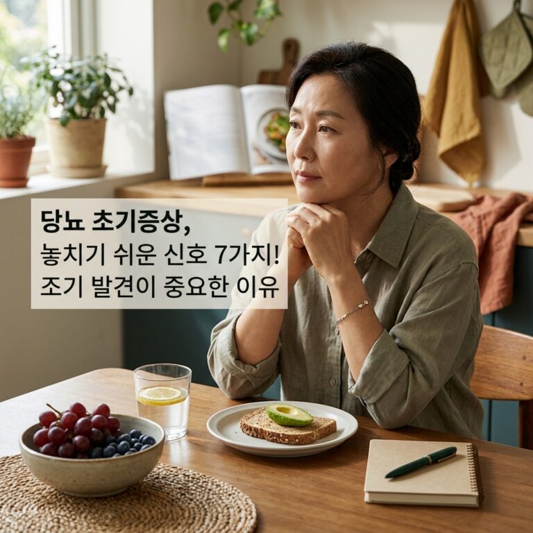 당뇨 초기증상, 놓치기 쉬운 신호 7가지! 조기 발견이 중요한 이유