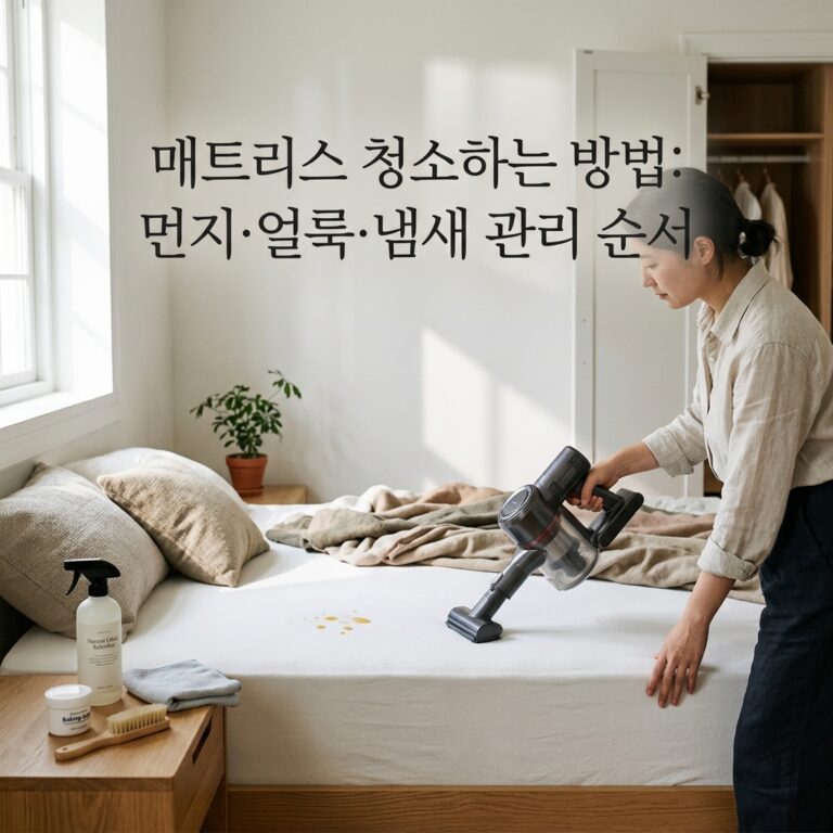 매트리스 청소: 먼지·얼룩·냄새를 나눠 관리해요