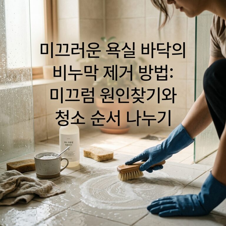 욕실 바닥 비누막 제거: 미끄러울 때 청소 전에 볼 것