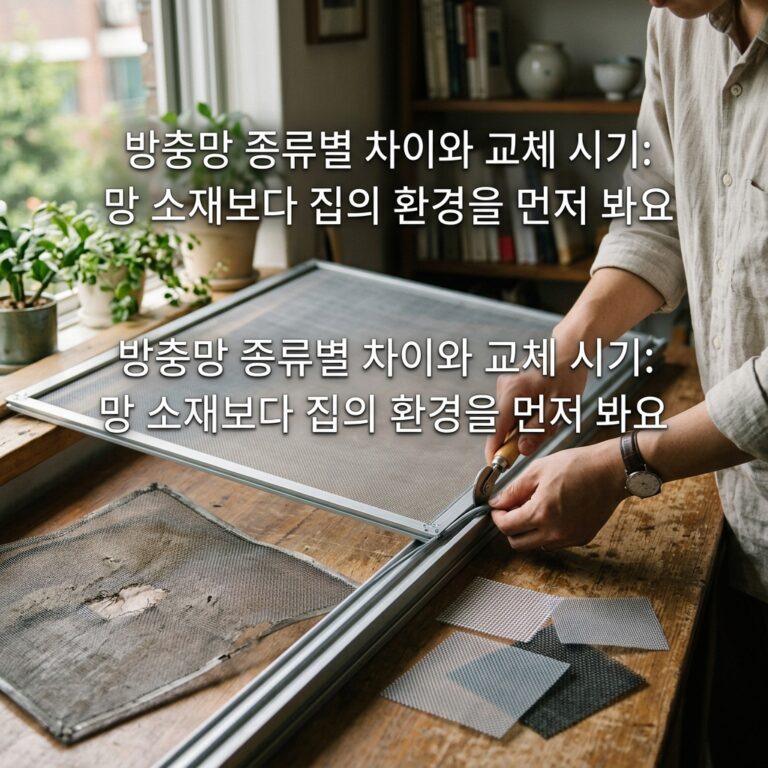 방충망 종류별 차이와 교체 시기: 망 소재보다 집의 환경을 먼저 봐요