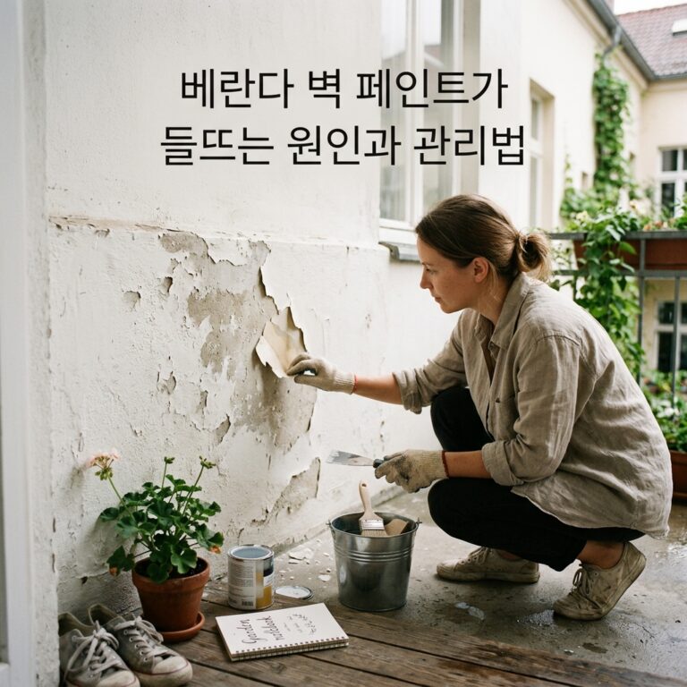 베란다 벽 페인트가 들뜨는 원인과 관리법: 다시 칠하기 전에 수분부터 확인해요