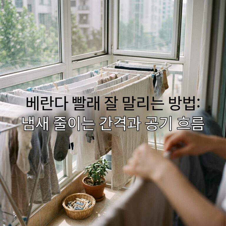 베란다 빨래 잘 말리는 방법: 냄새 줄이는 간격과 공기 흐름