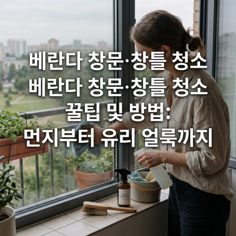 베란다 창문·창틀 청소 꿀팁 및 방법: 먼지부터 유리 얼룩까지