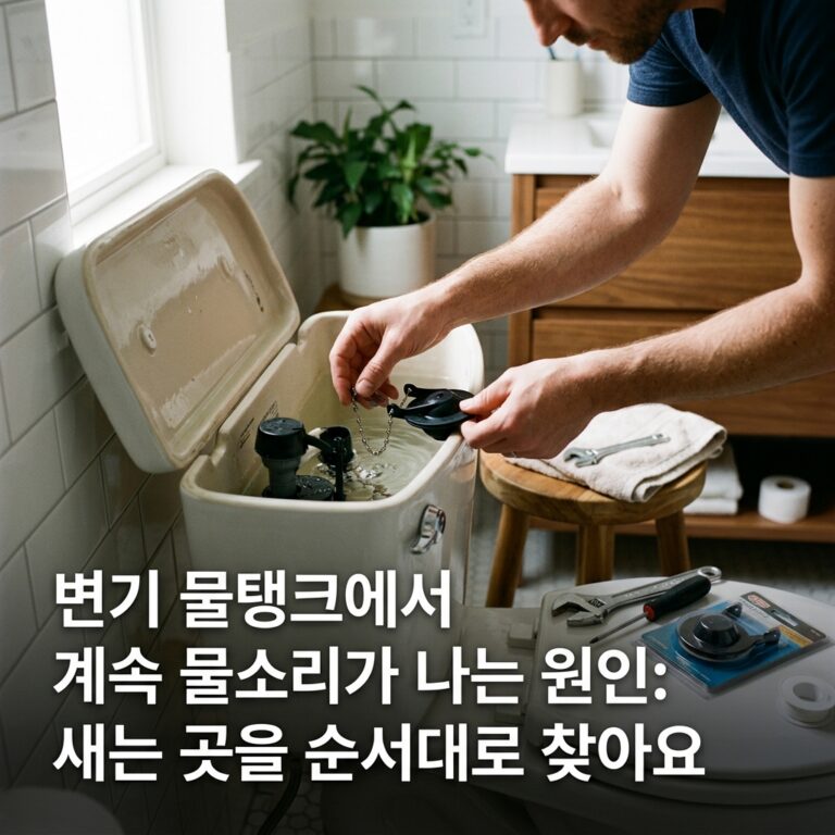 변기 물탱크에서 계속 물소리가 나는 원인: 새는 곳을 순서대로 찾아요