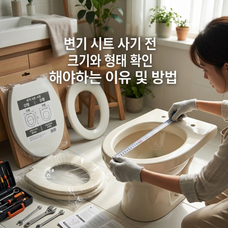 변기 시트 사기 전 크기와 형태 확인 해야하는 이유 및 방법
