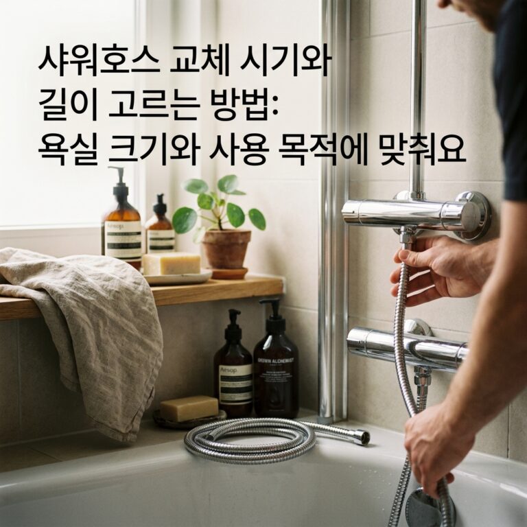 샤워호스 교체 시기와 길이 고르는 방법: 욕실 크기와 사용 목적에 맞춰요