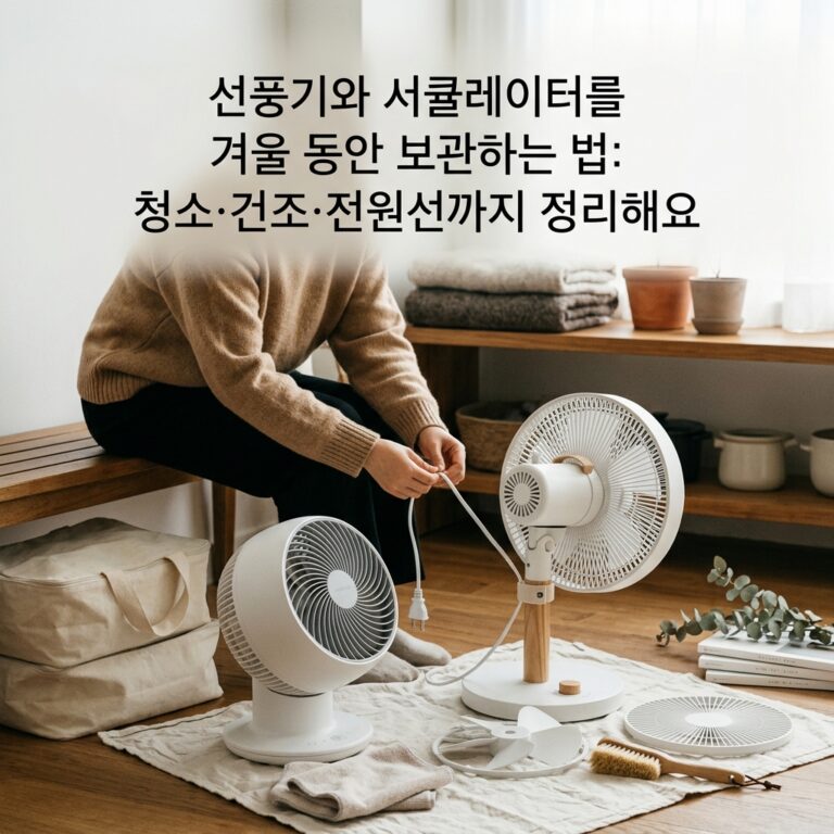 선풍기와 서큘레이터를 겨울 동안 보관하는 법: 청소·건조·전원선까지 정리해요