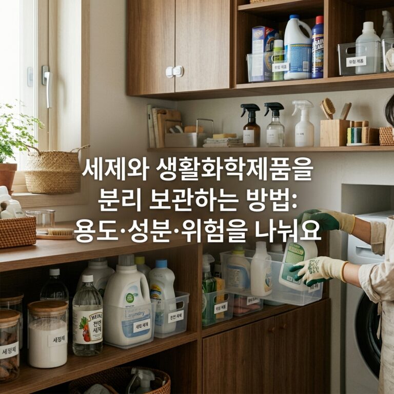 세제와 생활화학제품을 분리 보관하는 방법: 용도·성분·위험을 나눠요
