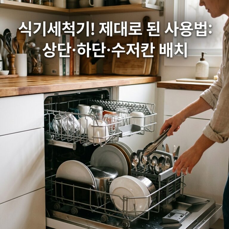 식기세척기! 제대로 된 사용법: 상단·하단·수저칸 배치