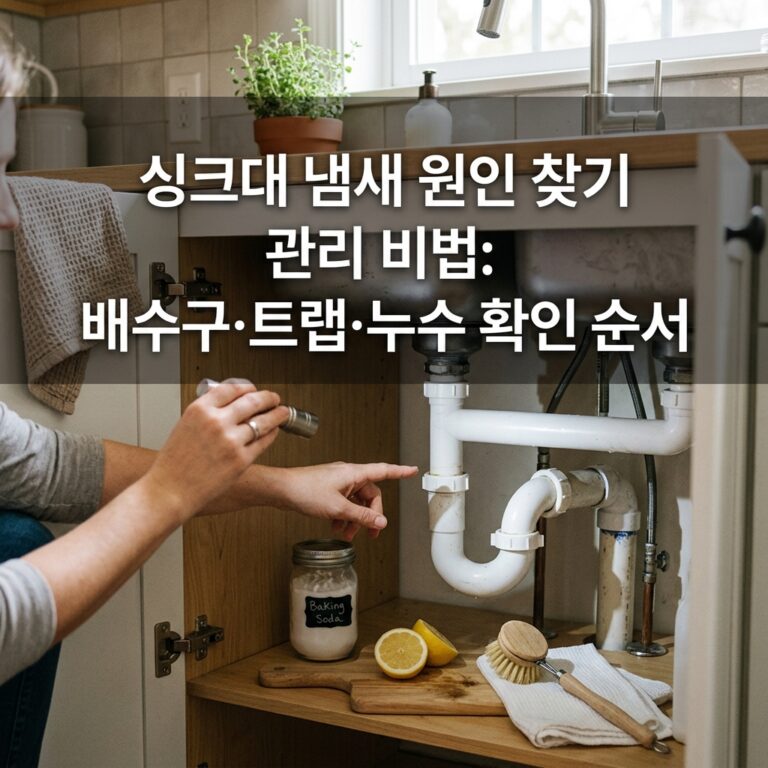 싱크대 냄새 원인 찾기 관리 비법: 배수구·트랩·누수 확인 순서
