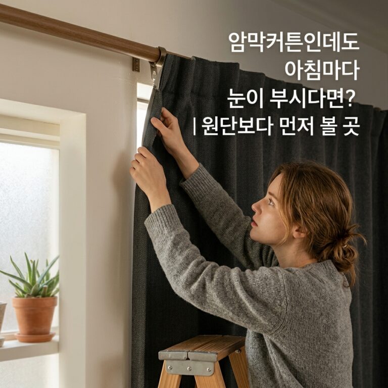 암막커튼 틈으로 빛이 샐 때 먼저 재볼 세 곳