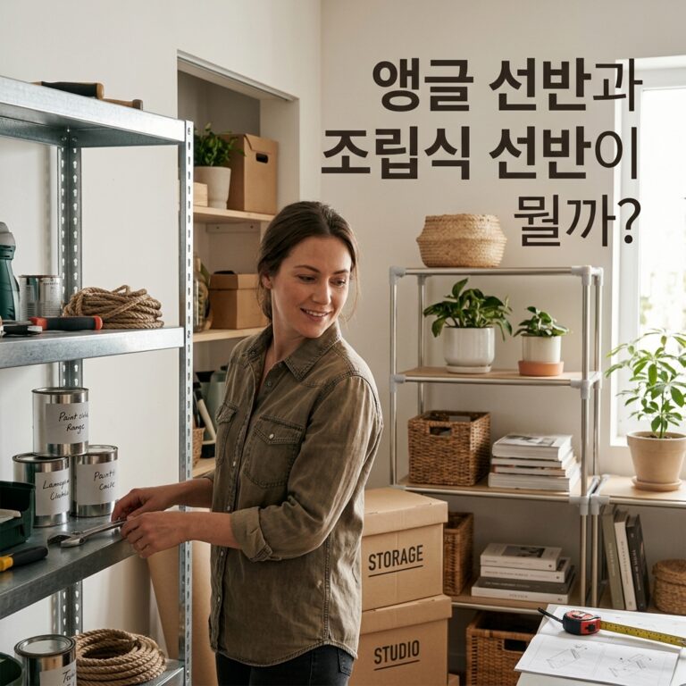 앵글 선반과 조립식 선반 비교: 이름보다 하중과 고정을 봐요