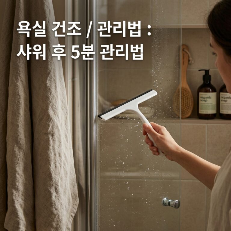 욕실 건조 / 관리법 : 샤워 후 5분 관리법