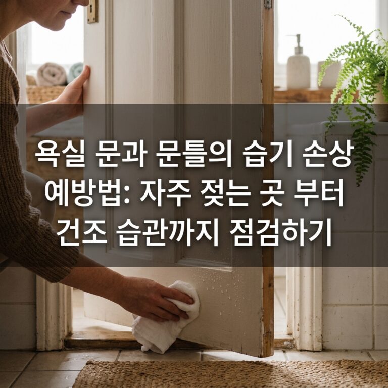 욕실 문과 문틀의 습기 손상 예방법: 자주 젖는 곳 부터 건조 습관까지 점검하기