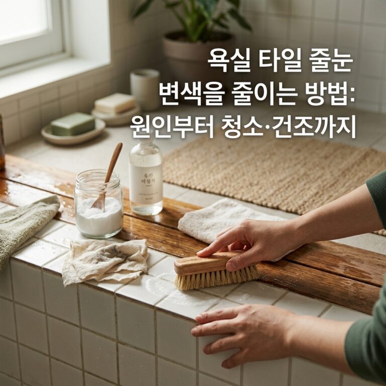 욕실 타일 줄눈 변색을 줄이는 방법: 원인부터 청소·건조까지