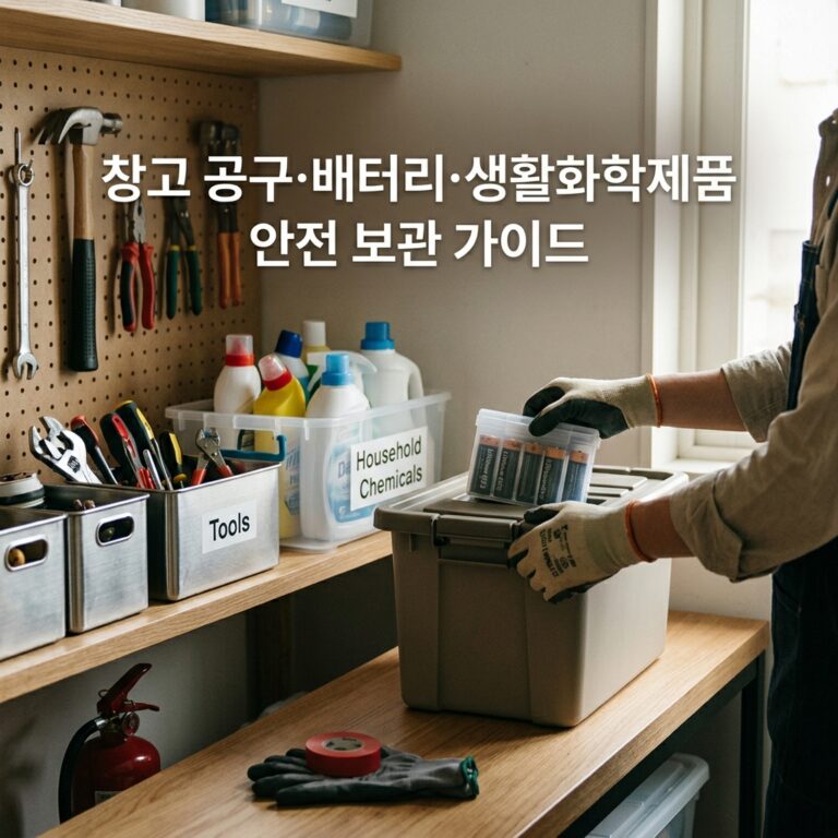 창고 공구·배터리·생활화학제품 안전 보관 가이드