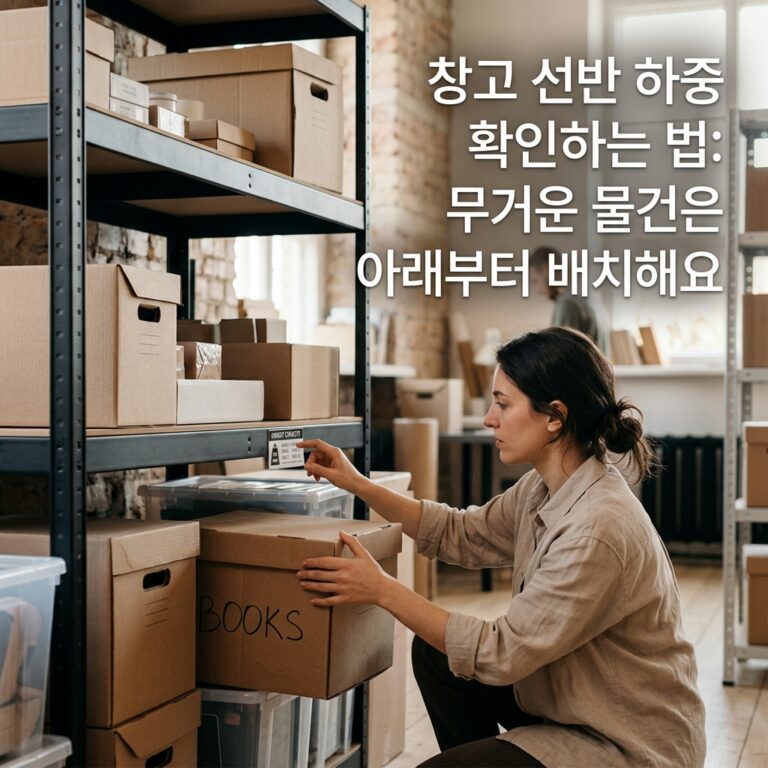 창고 선반 하중 확인하는 법: 무거운 물건은 아래부터 배치해요