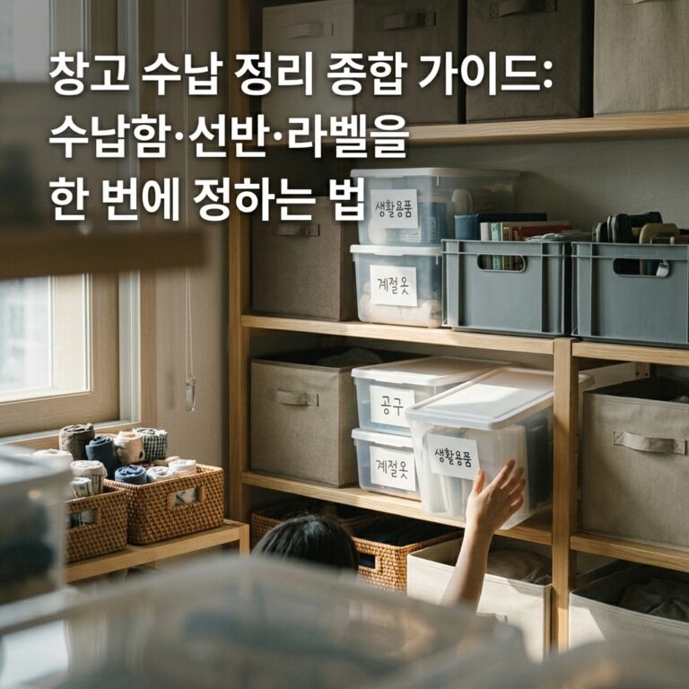 창고 수납 정리 종합 가이드: 수납함·선반·라벨을 한 번에 정하는 법