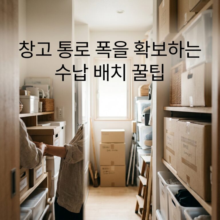 창고 통로 폭을 확보하는 수납 배치 꿀팁
