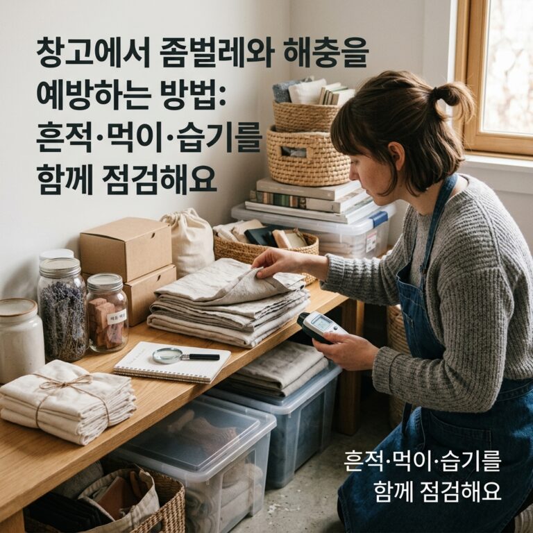 창고에서 좀벌레와 해충을 예방하는 방법: 흔적·먹이·습기를 함께 점검해요