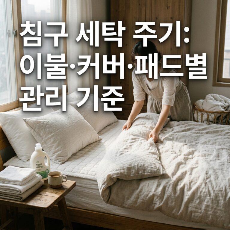 침구 세탁 주기: 이불·커버·패드별 관리 기준