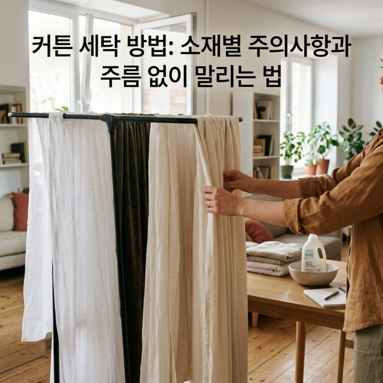 커튼 세탁 방법: 소재별 주의사항과 주름 없이 말리는 법