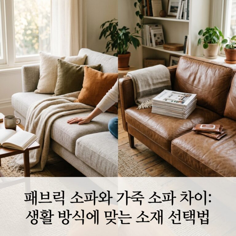 패브릭 소파와 가죽 소파 차이: 생활 방식에 맞는 소재 선택법