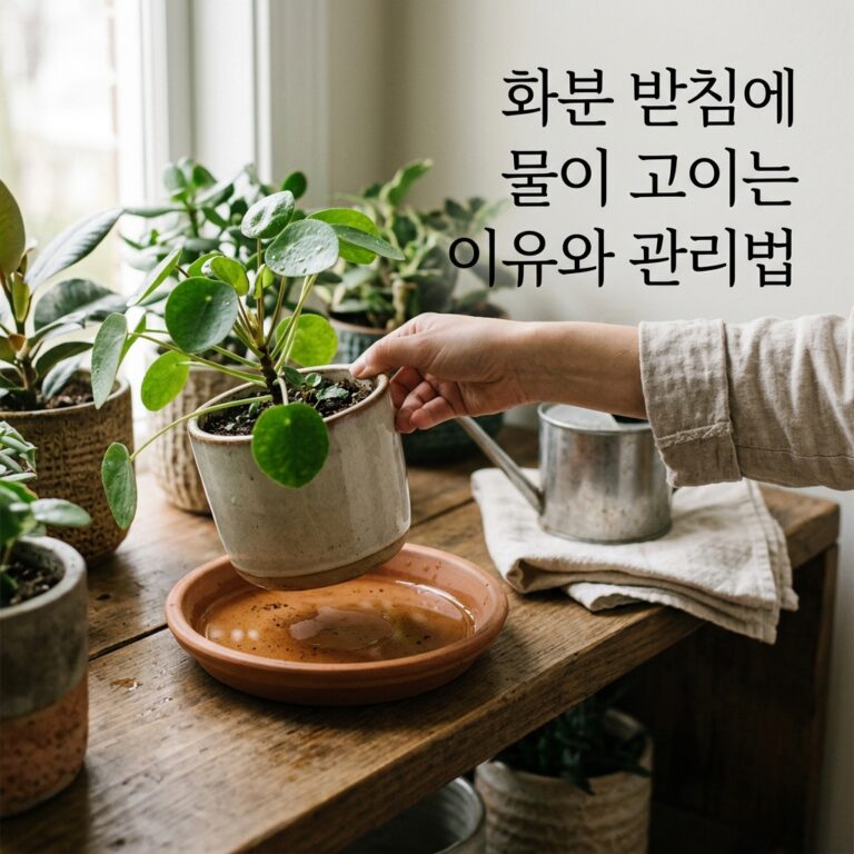 화분 받침에 물이 고이는 이유와 관리법