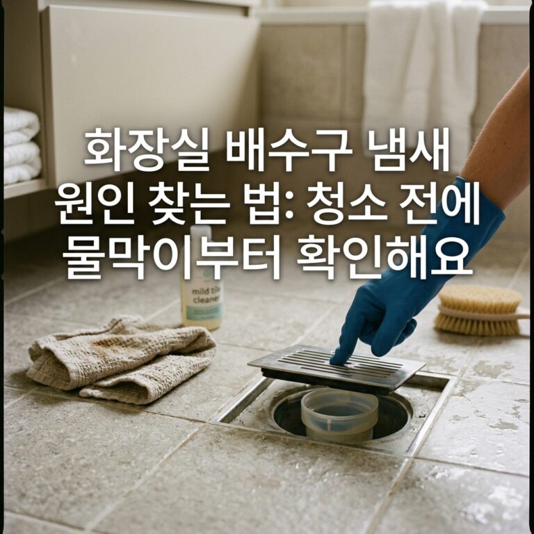 욕실 배수구 냄새: 청소 전에 물막이와 발생 시점 확인
