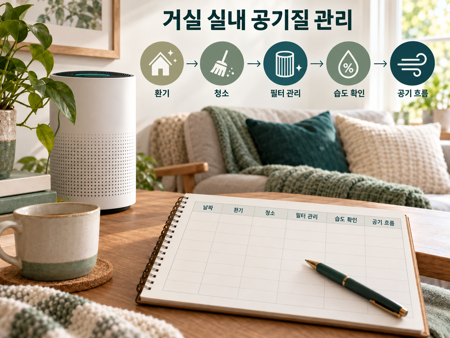 공기청정기 VOC 변화와 생활환경 기록