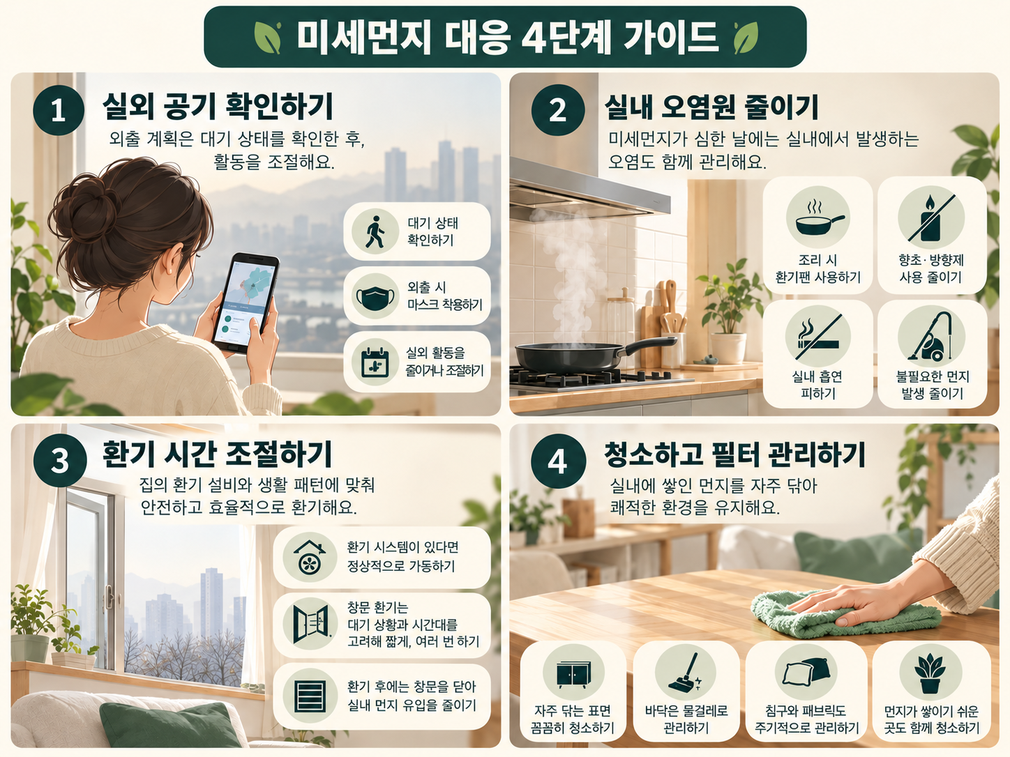 미세먼지 나쁜 날 실내 환기와 관리 순서