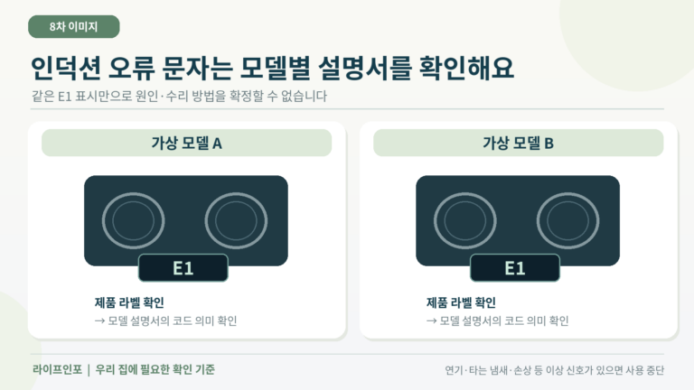같은 오류 문자도 정확한 모델 설명서부터 확인하는 순서